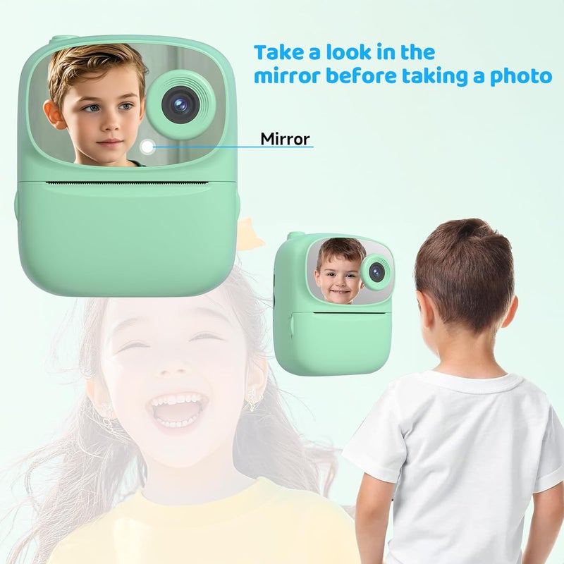 DIGITHINK Kids Instant Print Camera 2025, 32GB Memory, Dual Lens with 2.4-Inch Screen and 1080p HD, Nice Gift for Boys and Girls Ages 4-13, Ideal for Toddlers and Teenagers - Image 2